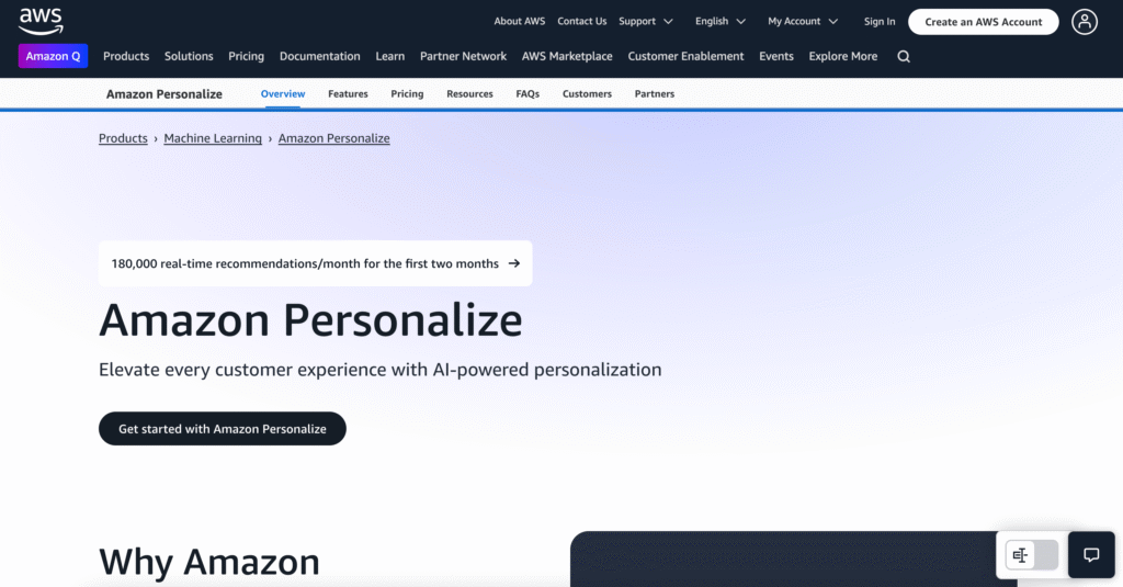 Amazon Personalize